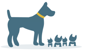 dog with puppies icon