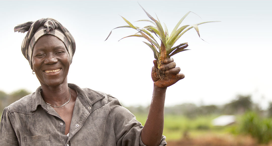 a joyful farmer
