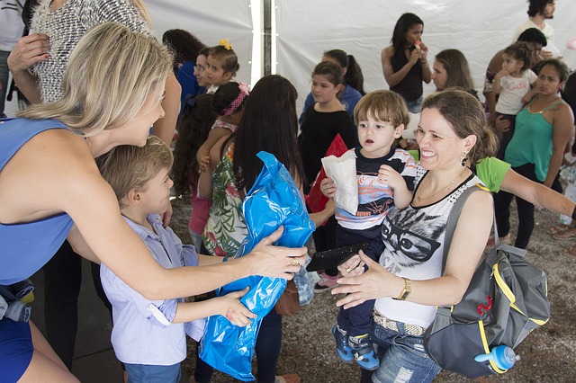 doing charity work