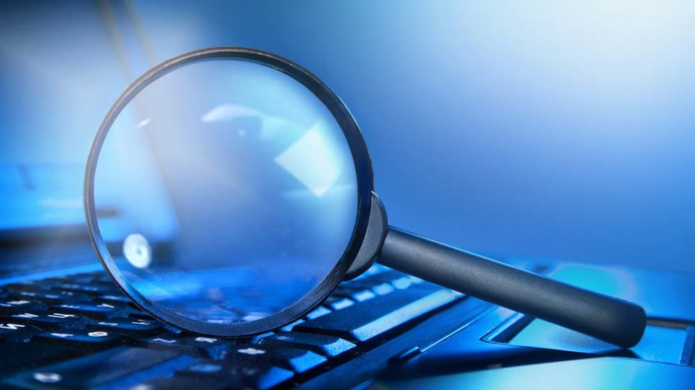 magnifying glass as a symbol of search