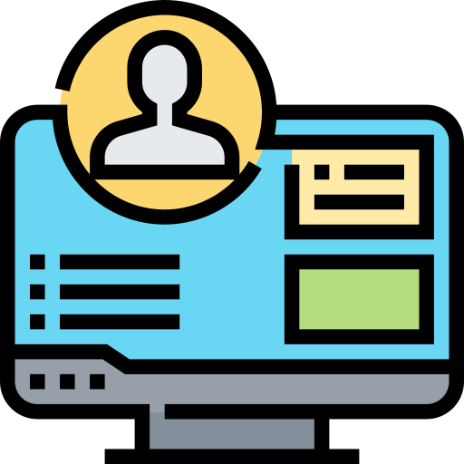 vector icon of an online profile