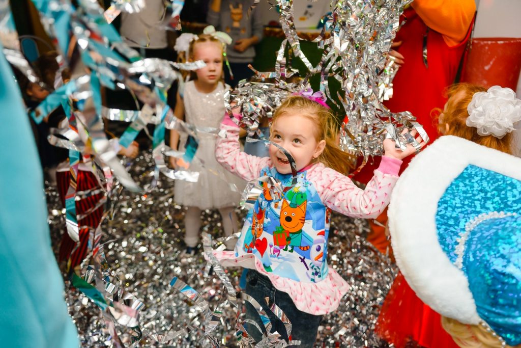 Girls having fun in birthday party