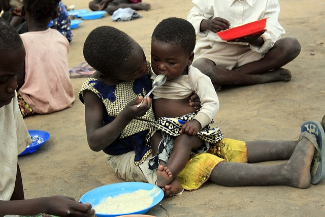 Feeding a child